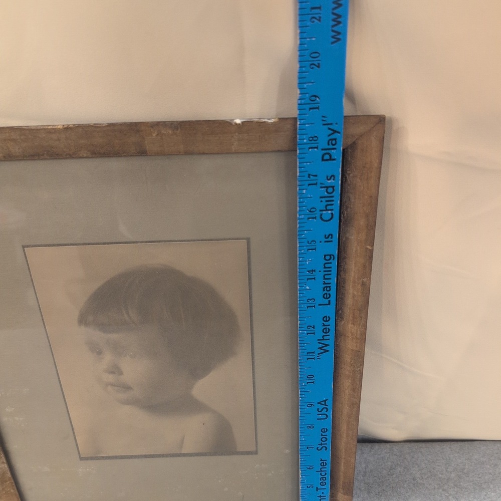 Antique 1906 Signed Child Portrait Photo John Wanamaker Philadelphia Frame Witt - Picture 4 of 7